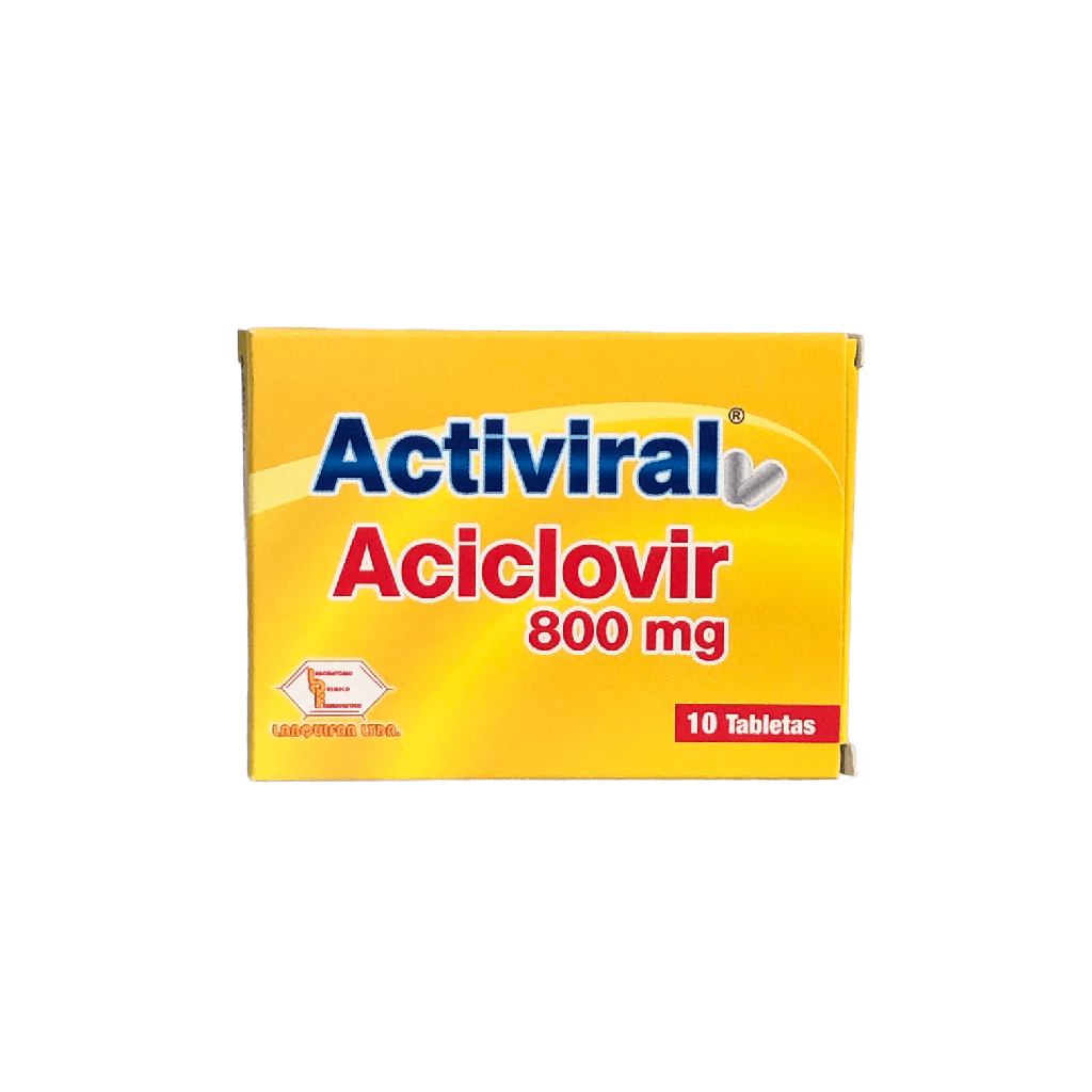 Activiral (Aciclovir) 800 Mg x 10 Tabletas (Labquifar)