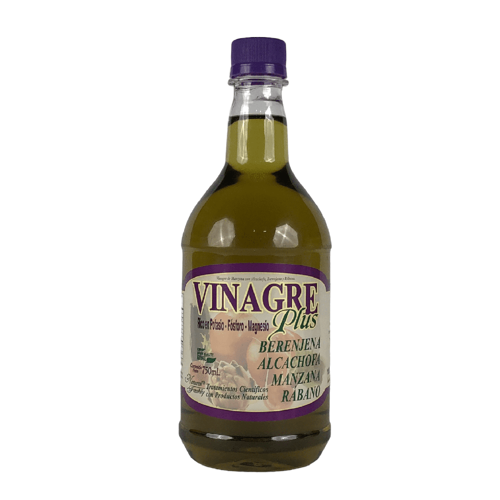 Vinagre Plus (Berengena Alcachofa Manzana) Frasco x 750 ML (Natural Freshly)