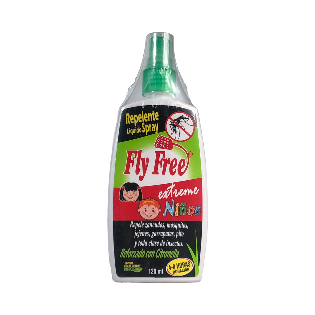 Fly Free Niños Repelente Mosquitos Spray Citronela(Natural Freshly)