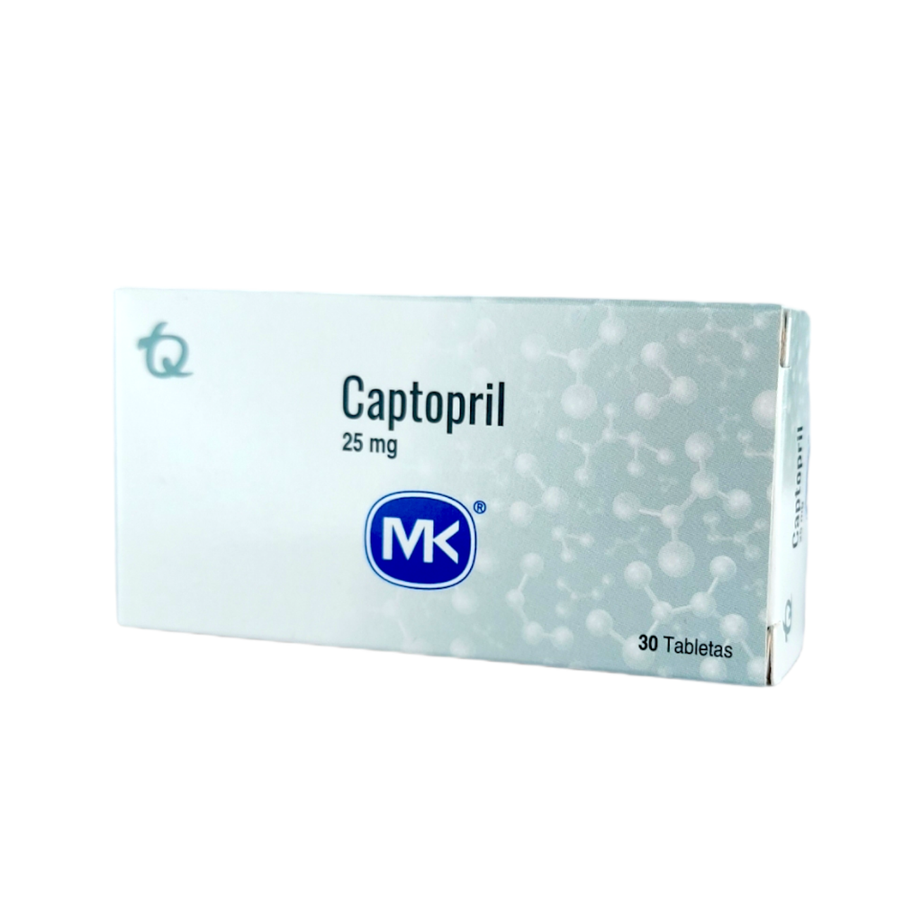 Captopril 25 MG Caja x 30 Tabletas(Tecnoquimicas)