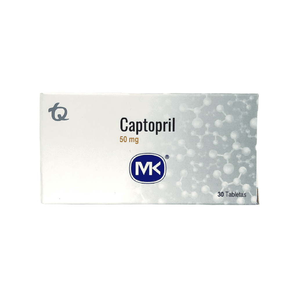 Captopril 50 Mg Caja x 30 Tabletas(Tecnoquimicas)