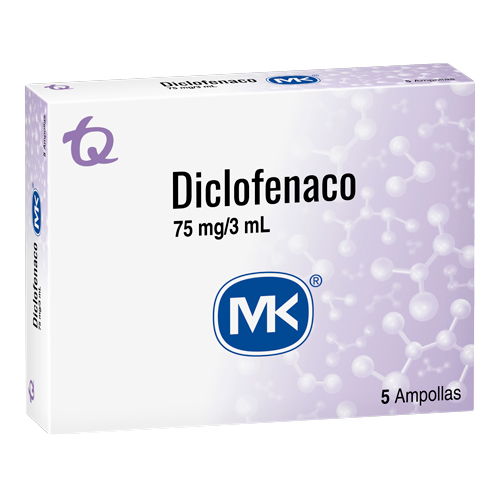 Diclofenaco 75 Mg Solucion Inyectable 3 Ml Caja x 5 Ampollas (Tecnoquimicas)