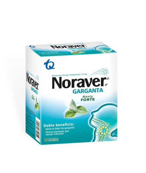 Noraver P Menta Forte Caja x 96 Tabletas(Tecnoquimicas)