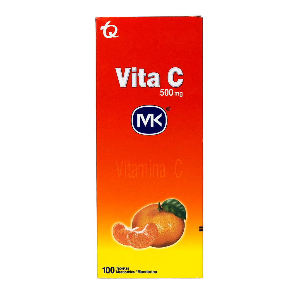 Vita C Mandarina(Vitamina C)500 Mg Caja x 100 Tabletas Masticables(Tecnoquimicas)