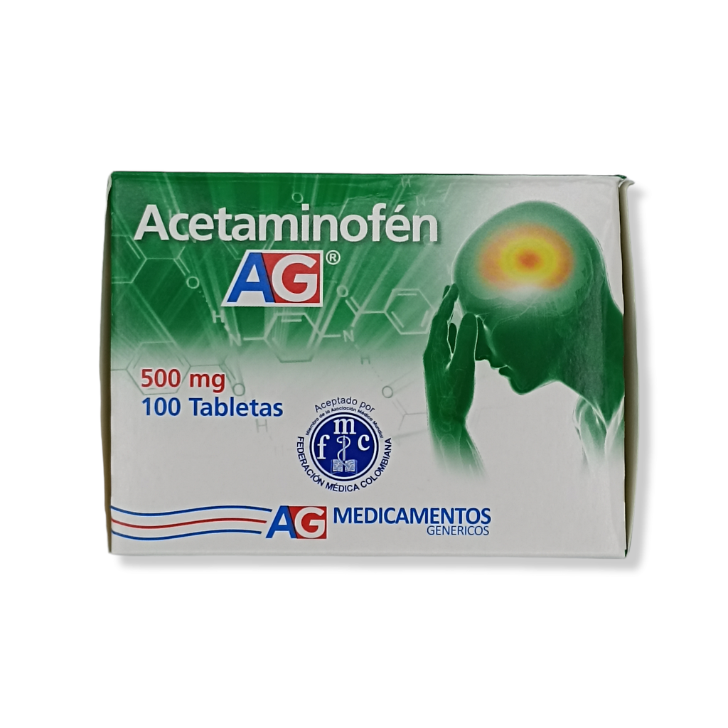 Acetaminofen 500 mg Caja x 100 Tabletas (American Generics)