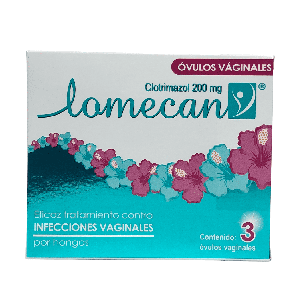 Lomecan (Clotrimazol) 200 Mg Caja x 3 Ovulos(Genomma)