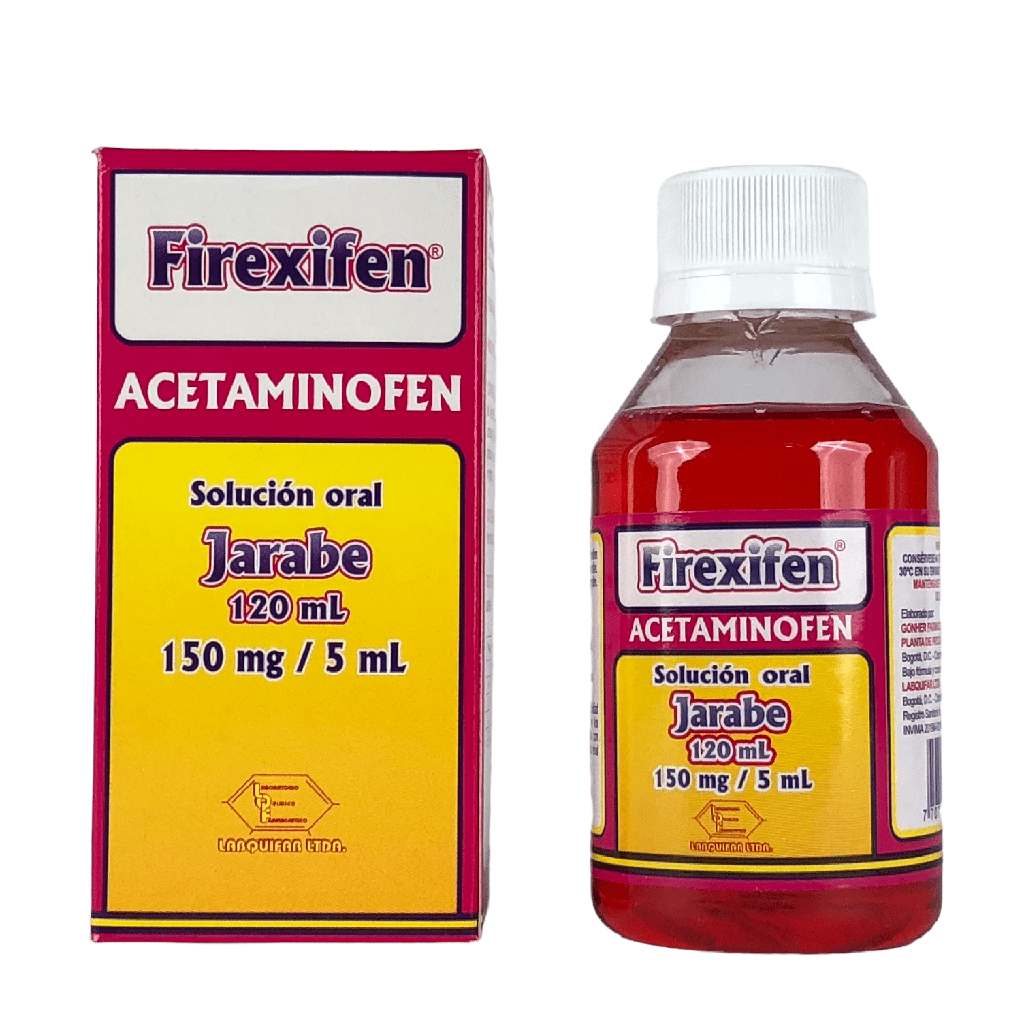 Firexifen (Acetaminofen) 100 Mg/Ml  Jarabe Frasco x 120 Ml (Labquifar)