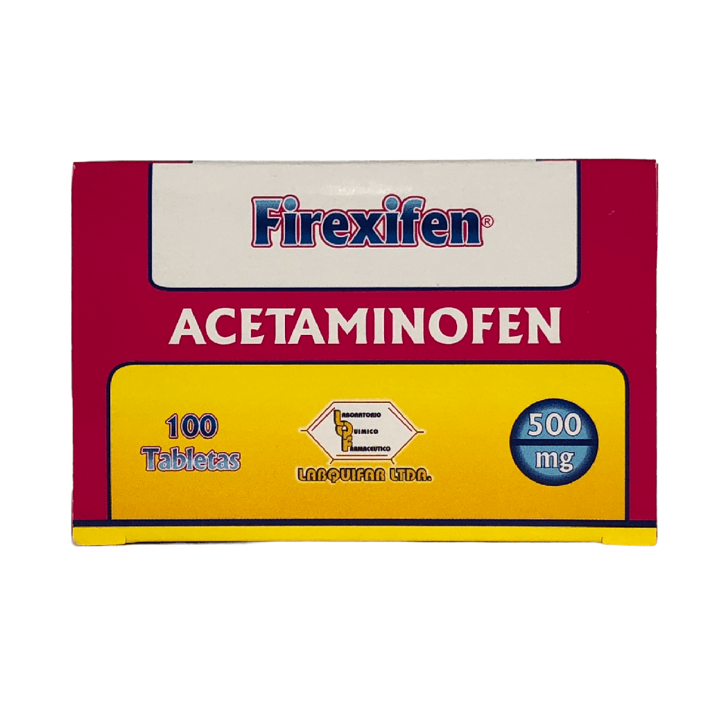 Firexifen (Acetaminofen) 500 Mg Caja x 100 Tabletas (Labquifar)