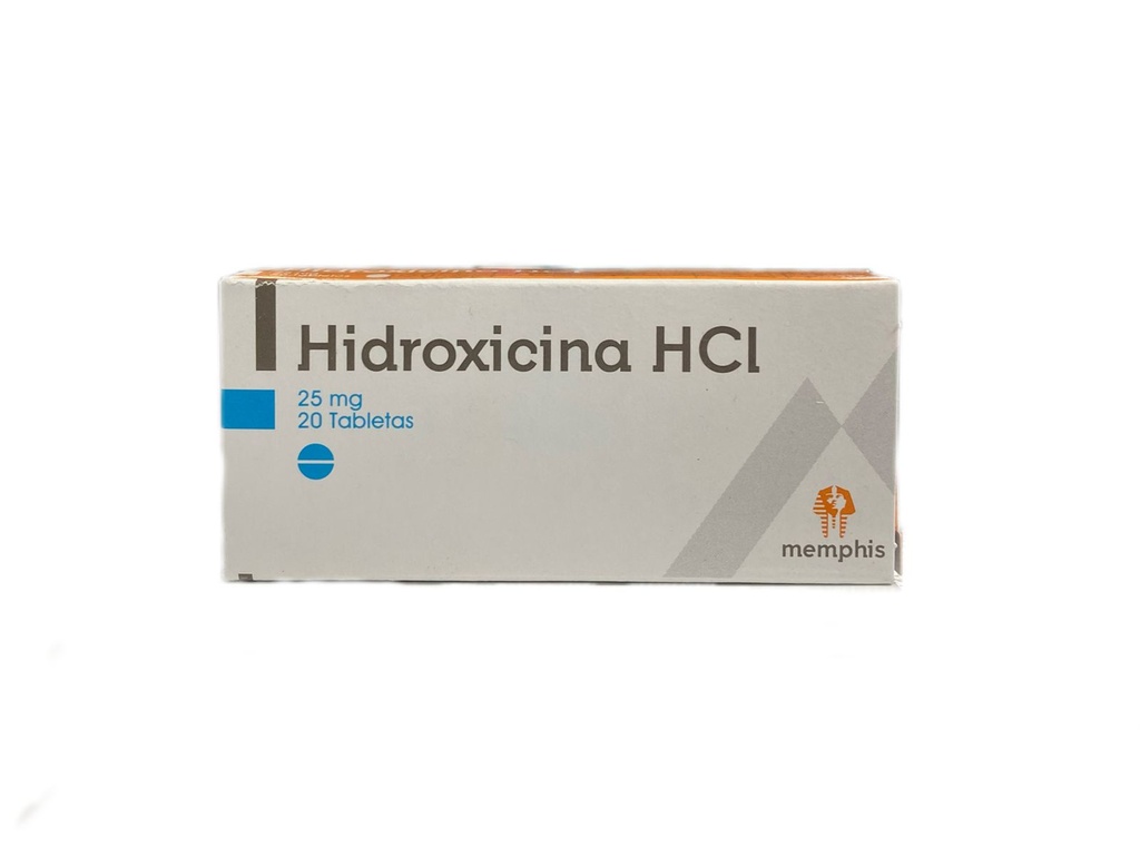 Hidroxicina 25 Mg Caja x 20 Tabletas (Memphis)