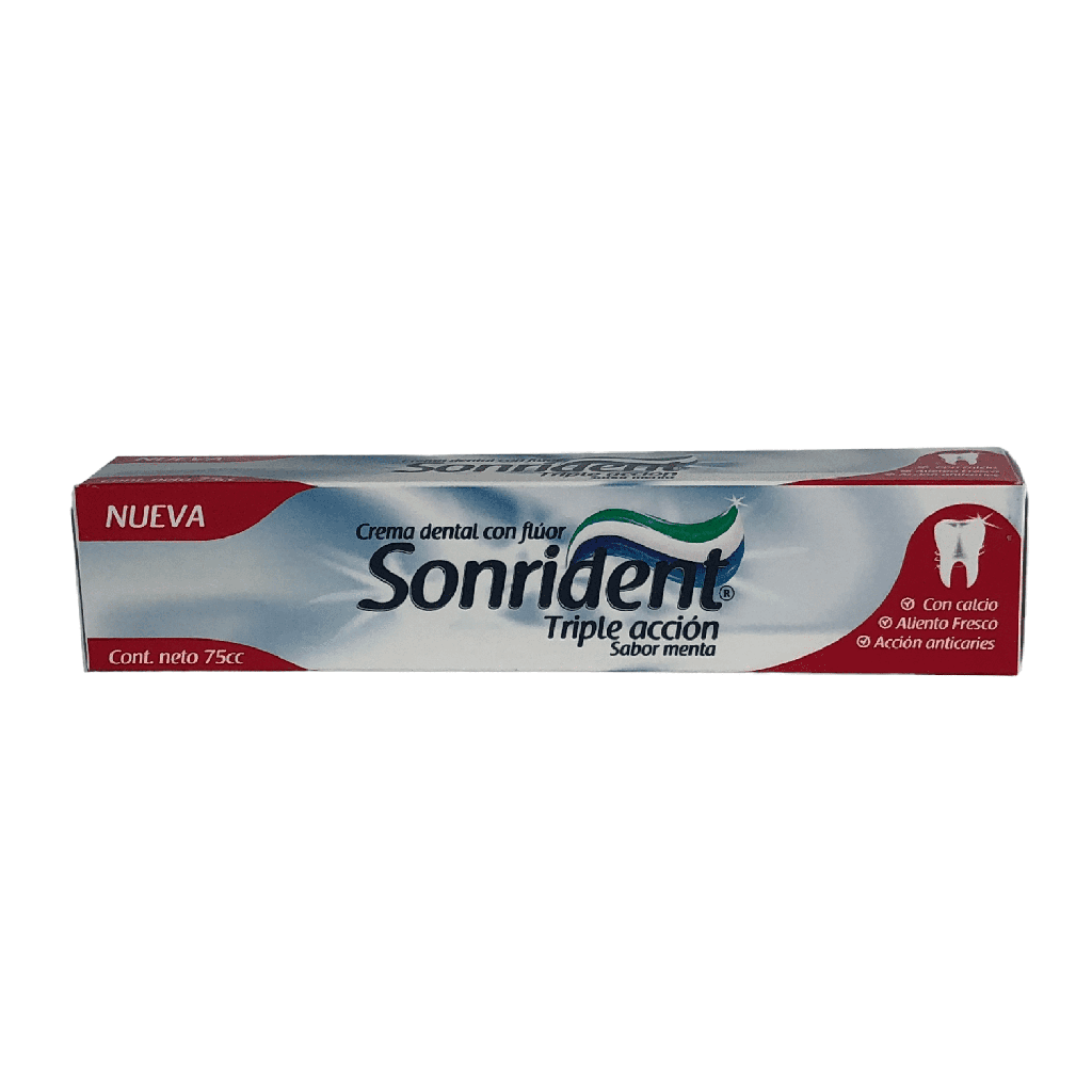 Crema Dental Triple Accion x Tubo 75 ml Sonrident (Proquident)