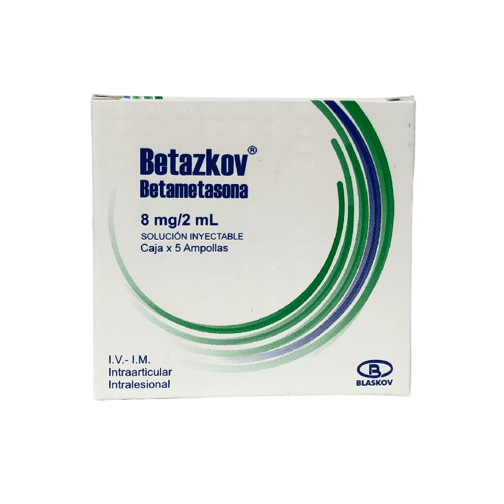 Betazkov (Betametasona) 8 MG/2 ML Solucion Inyectable Caja x 5 Ampollas (Blaskov)