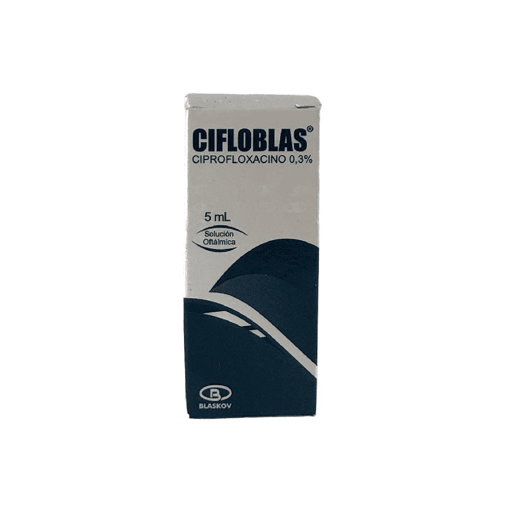 Cifloblas (Ciprofloxacina)3 MG Gotas Oftalmicas Frasco x 5 ML (Blaskov)