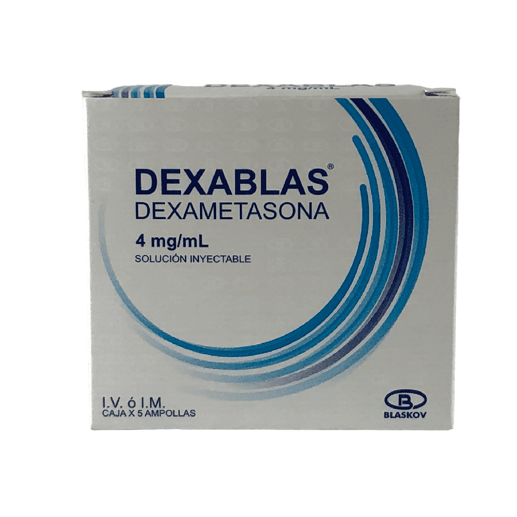 Dexablas (Dexametasona)4 MG/1 ML Solucion Inyectable Caja x 5 Ampollas (Blaskov)