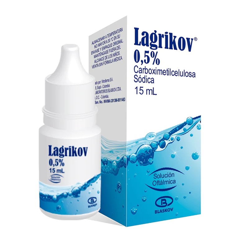 Lagrikov (Carboximetilcelulosa) 5 Mg Gotas Oftalmicas Frasco x 15 Ml (Blaskov)