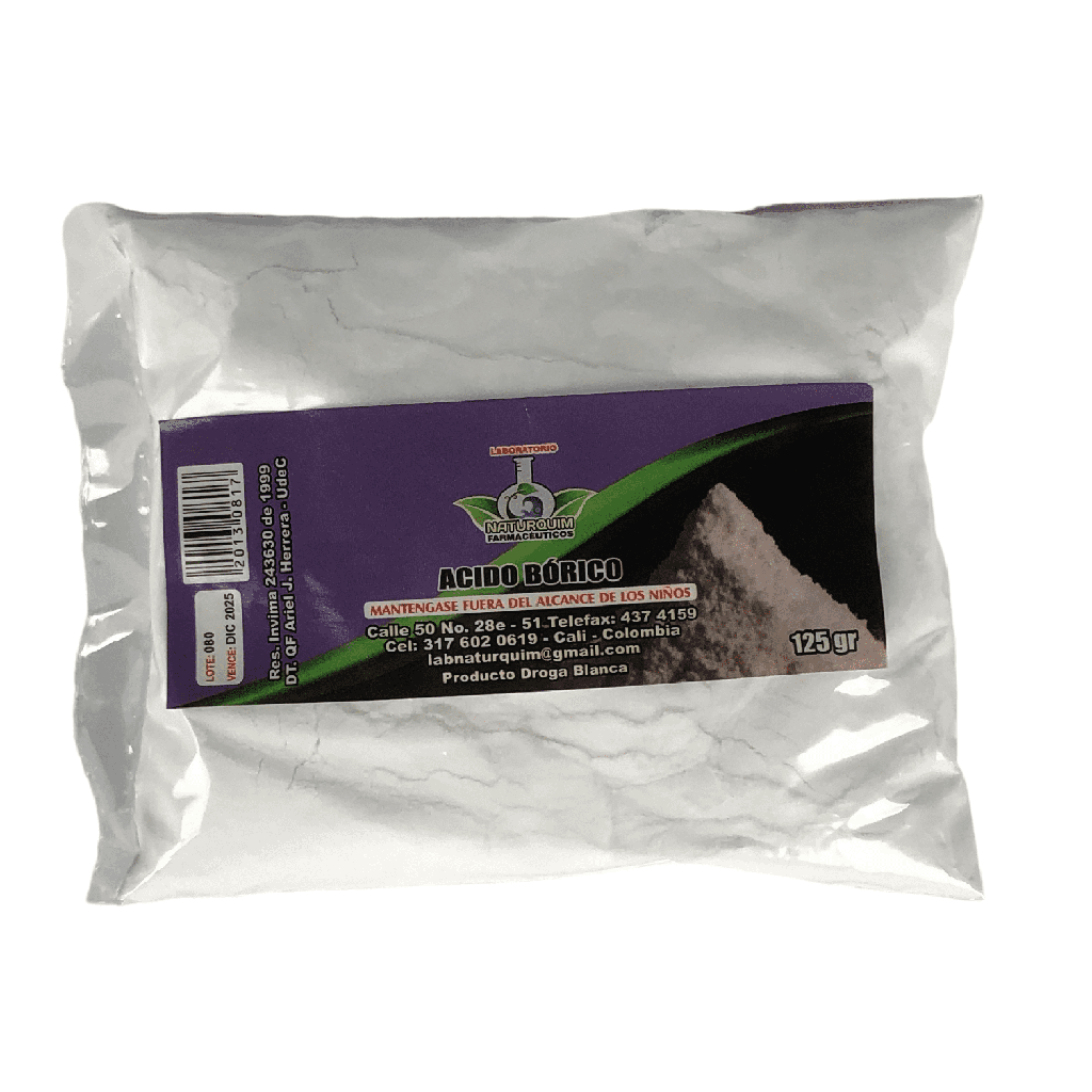 Acido Borico Polvo Bolsa x 125 Gr DB (NaturQuim)