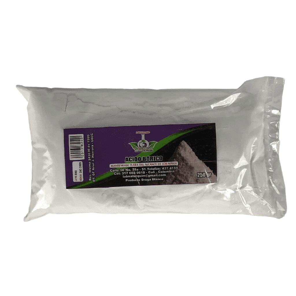 Acido Borico Polvo Bolsa x 250 Gr DB (NaturQuim)