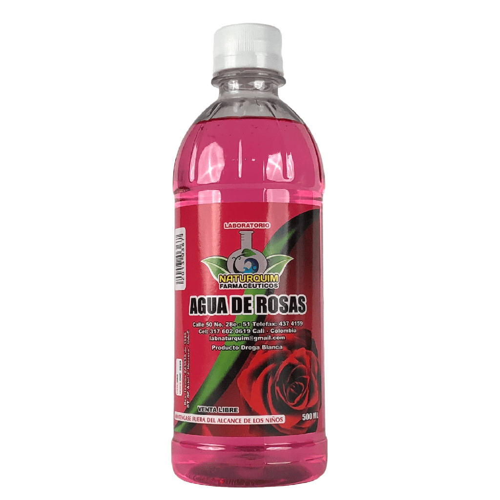 Agua De Rosas Frasco x 500 Ml DB (NaturQuim)