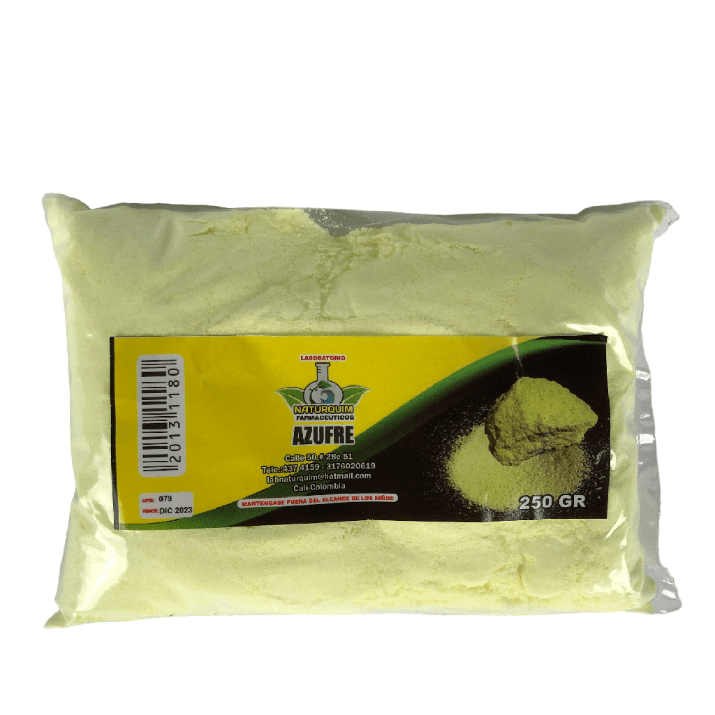 Azufre Polvo Bolsa x 250 Gr DB (NaturQuim)