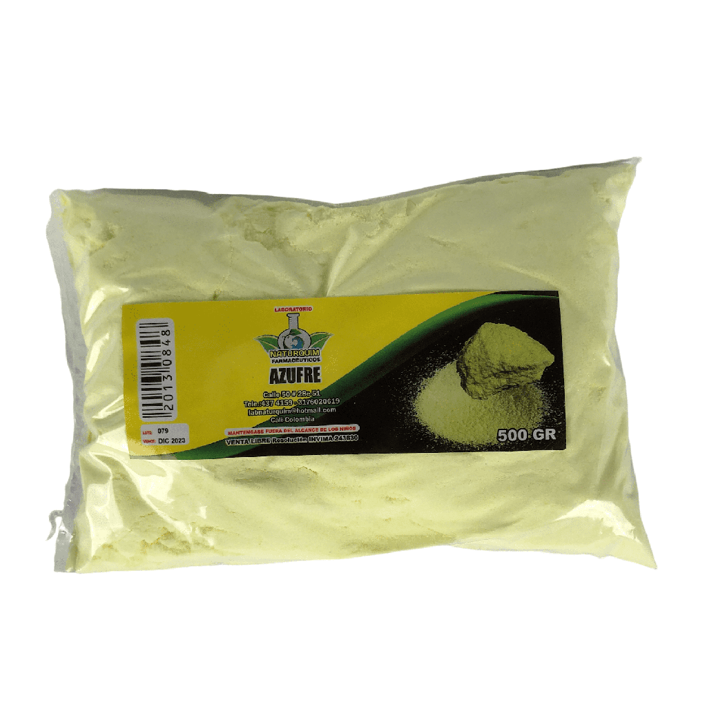 Azufre Polvo Bolsa x 500 Gr DB (NaturQuim)