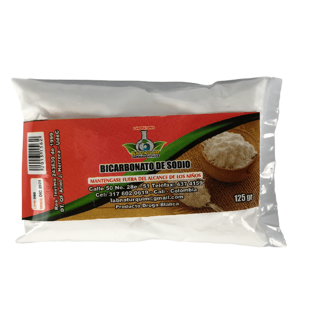 Bicarbonato De Soda Polvo Bolsa x 125 Gr DB (NaturQuim)