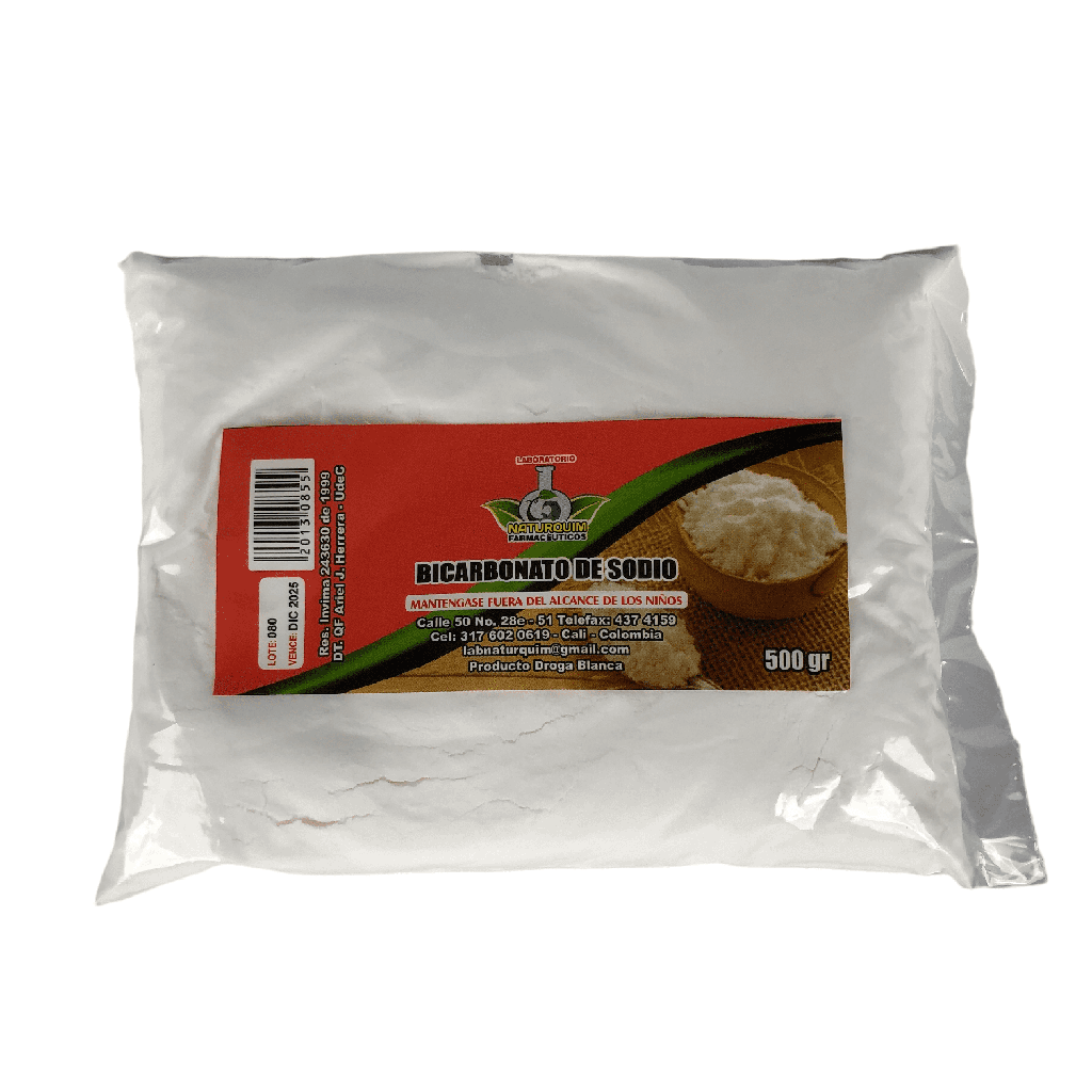 Bicarbonato De Soda Polvo Bolsa x 500 Gr DB (NaturQuim)