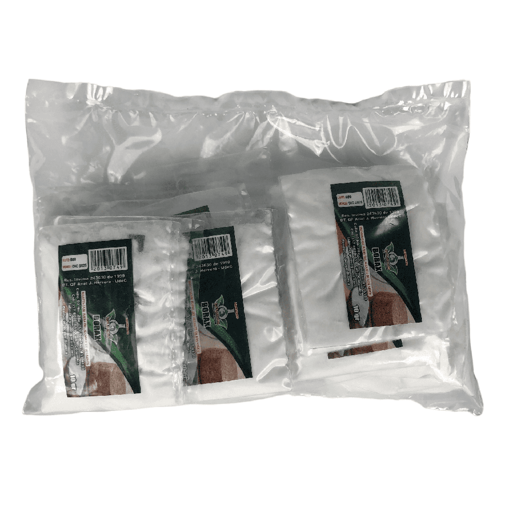 Borax Polvo Sobre x 10 Gr Paquete x 25 Sobres DB (NaturQuim)