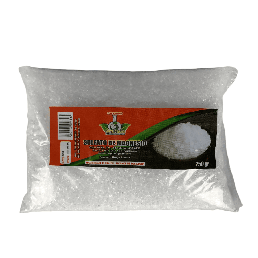 Sulfato De Magnesia Bolsa x 250 Gr DB (NaturQuim)