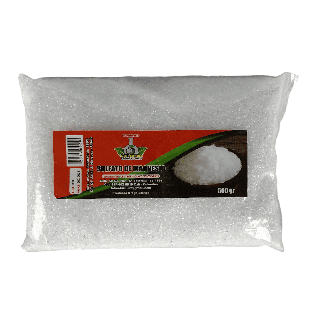 Sulfato De Magnesia Bolsa x 500 Gr DB (NaturQuim)