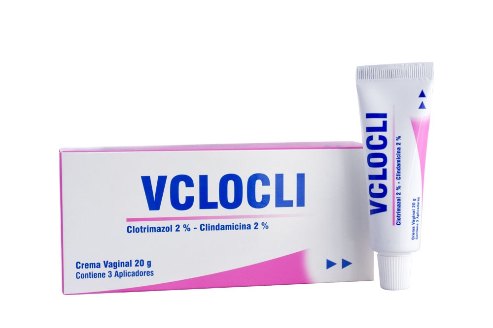 Vclocli (Clotrimazol+Clindamicina) Crema Vaginal Tubo x 20 G+3 Aplicadores (Profma)