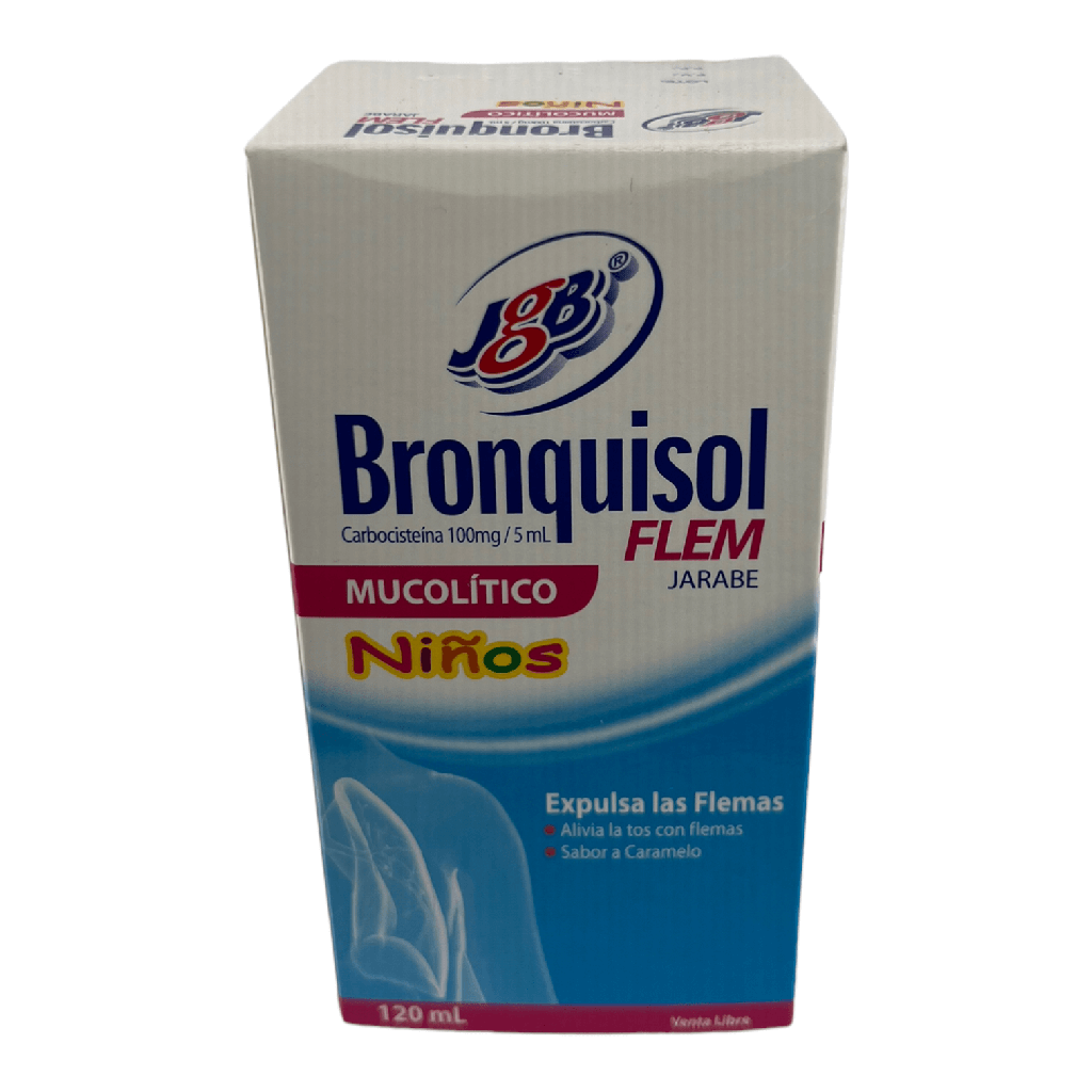 Bronquisol Flem (Carbocisteina) Jarabe Niños Frasco x 120 ML Unid (JGB)