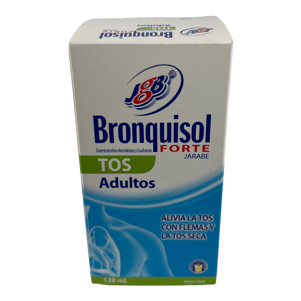 Bronquisol Tos Forte (Dextrometorfano+Guaifenesina) Jarabe Adultos Frasco x 120 ML Unid (JGB)