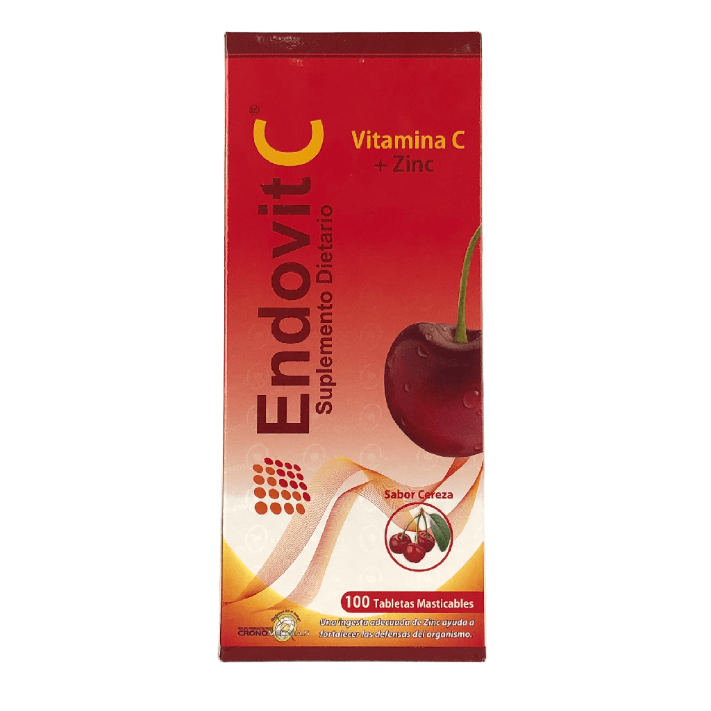 Endovit C Cereza (Vitamina C+Zinc)Caja x 100 Tabletas Und (Flora Lab)