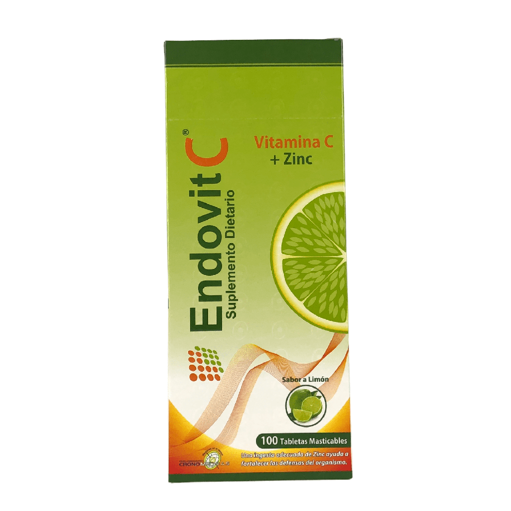 Endovit C Limon (Vitamina C+Zinc)Caja x 100 Tabletas Und (Flora Lab)