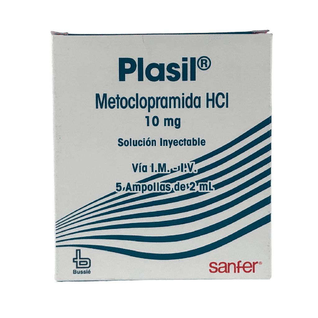 Plasil (Metoclopramida)10 Mg Caja x 5 Ampollas (Bussie F.)