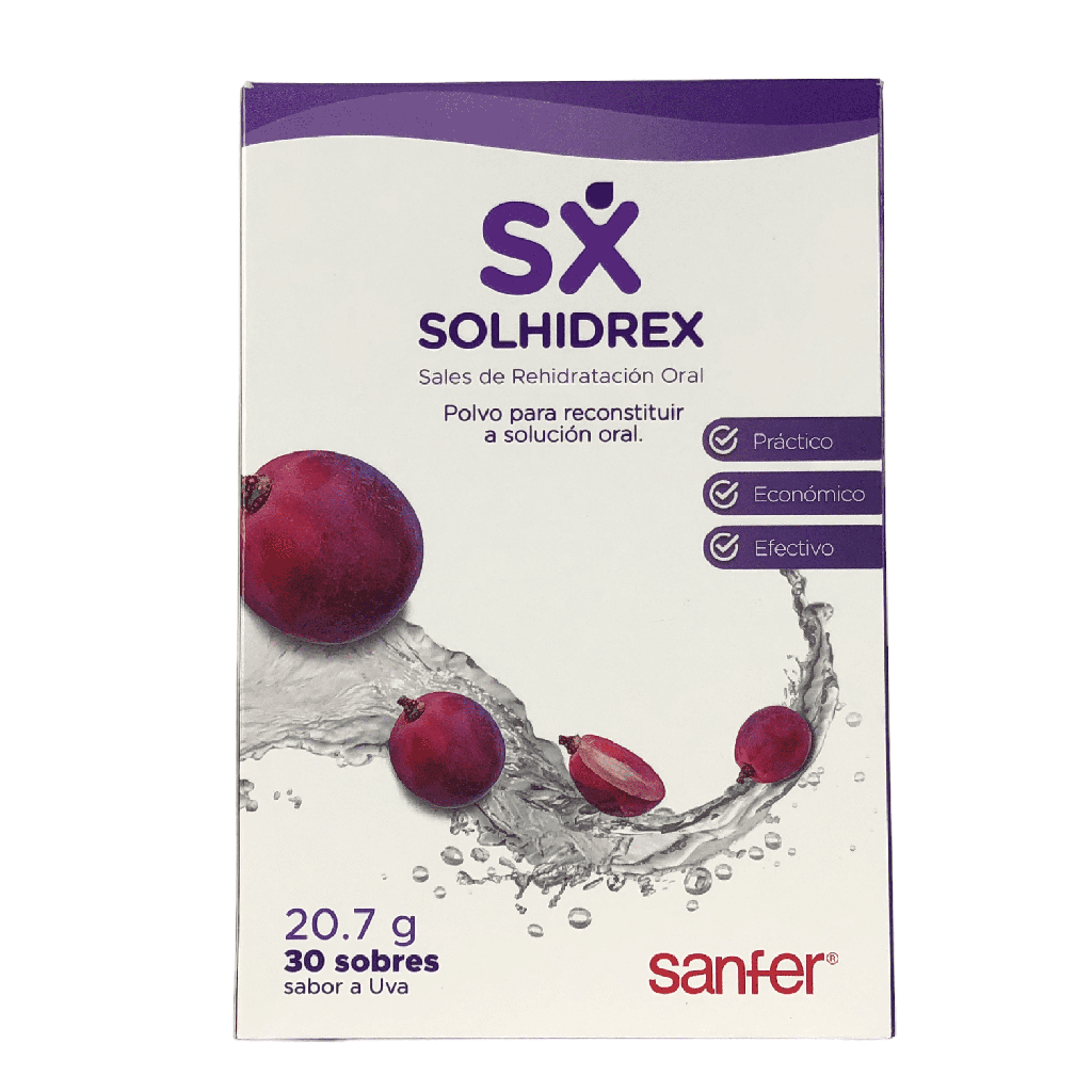 Solhidrex Uva (Sales De Rehidratacion) Caja x 30 Sobres (Labinco)