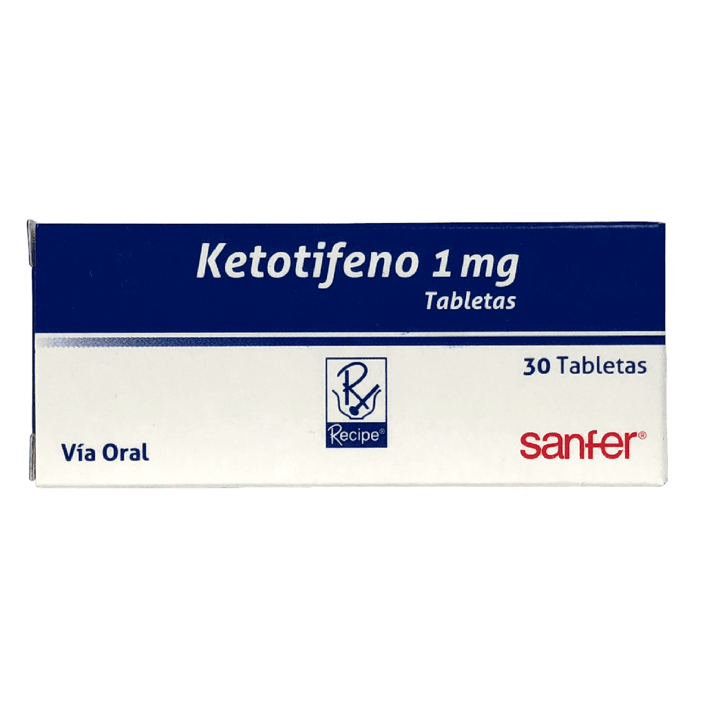 Ketotifeno 1 Mg Caja x 30 Tabletas (Recipe)