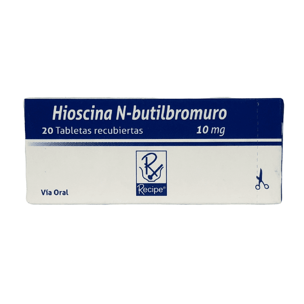 Hioscina Butil Bromuro 10 Mg Caja x 20 Tabletas (Recipe)