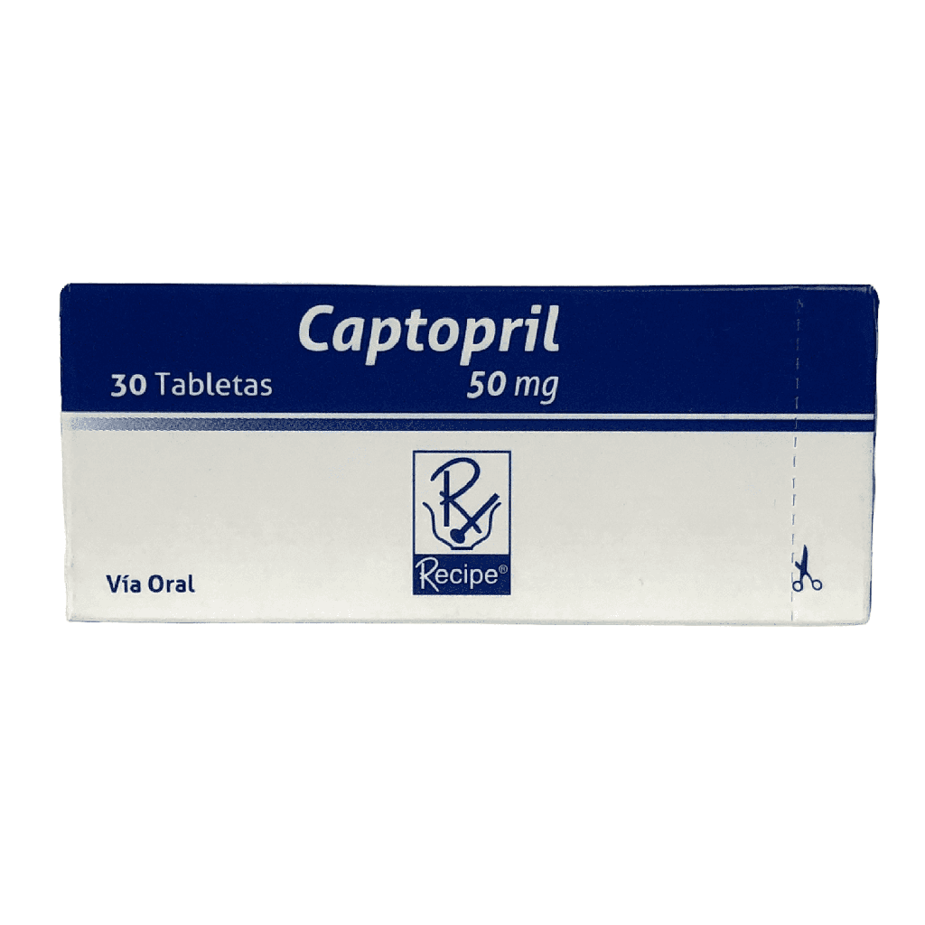 Captopril 50 Mg Caja x 30 Tabletas (Recipe)