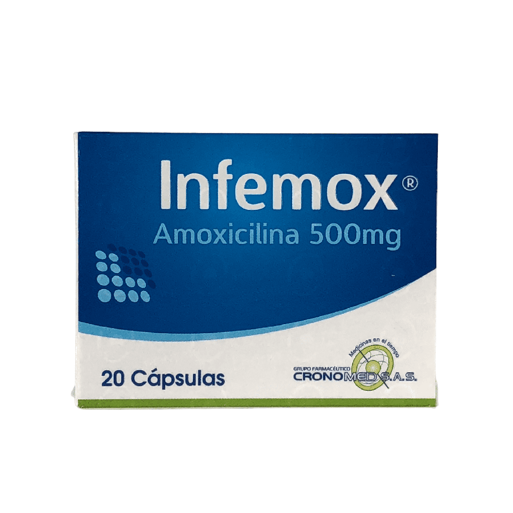 Infemox (Amoxicilina) 500 Mg Caja x 20 Capsulas Und (Flora Lab)