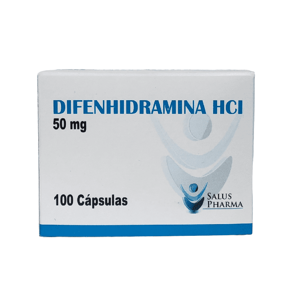 Difenhidramina 50 MG Caja x 100 Capsulas (Salus Pharma)