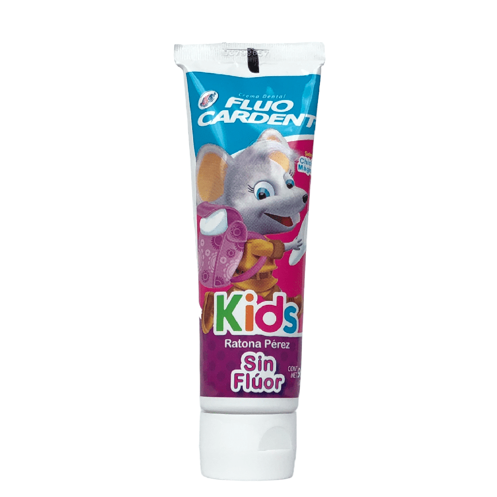 Crema Dental Fluocardent Kids Sin Fluor Tubo x 96 G Unid (JGB)