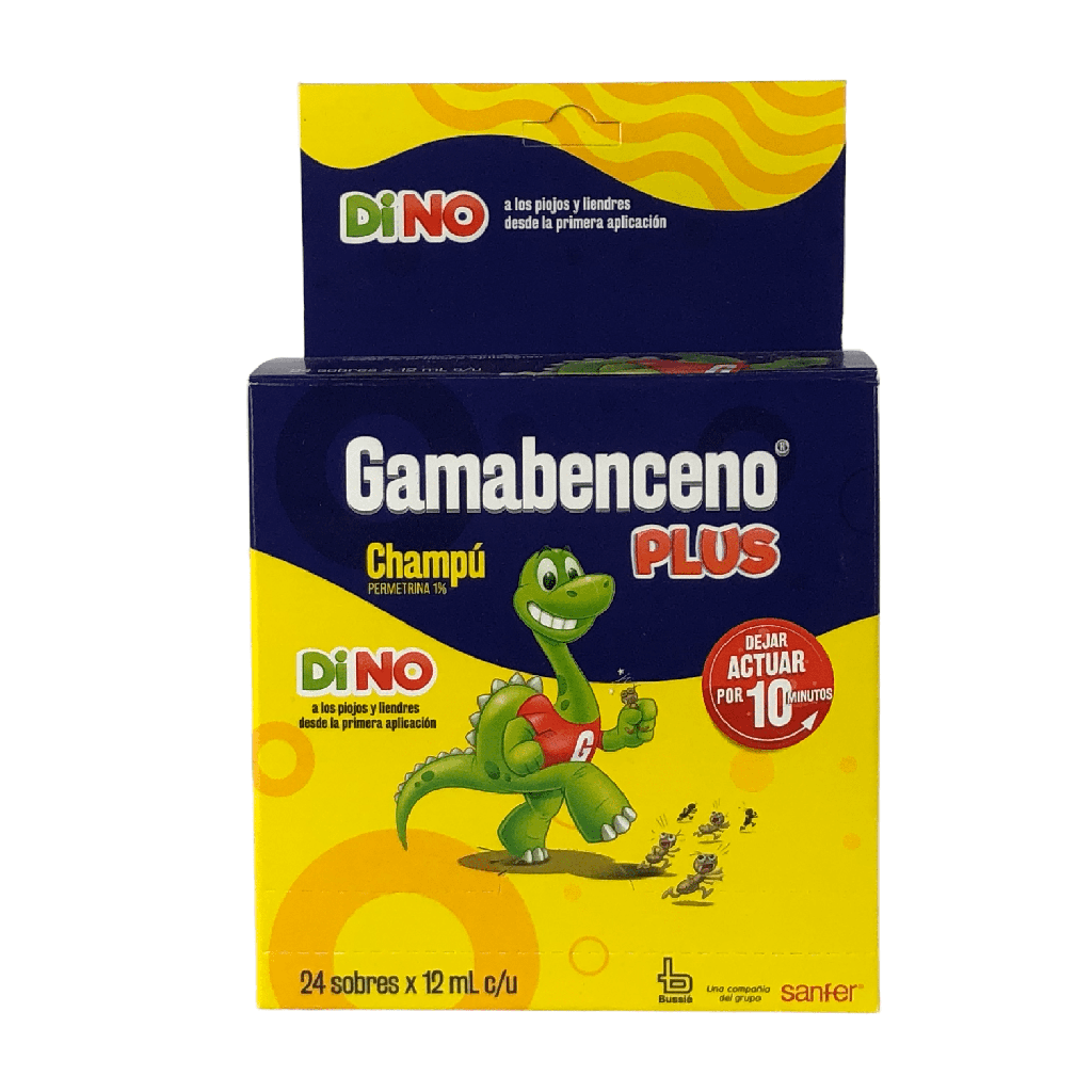 Gamabenceno Plus Champu (Permetrina) Caja x 24 Sobres Unid. (Bussie OTC)