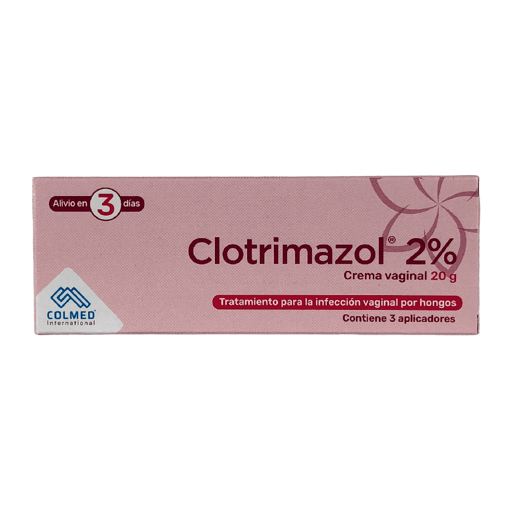 Clotrimazol 2% Crema Vaginal Tubo x 20 G x 3 Aplicadores (Colmed)