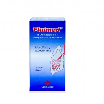 Fluimed (N-Acetilcisteina+Guayacolato) Jarabe Frasco x 120 Ml (Med-Line)