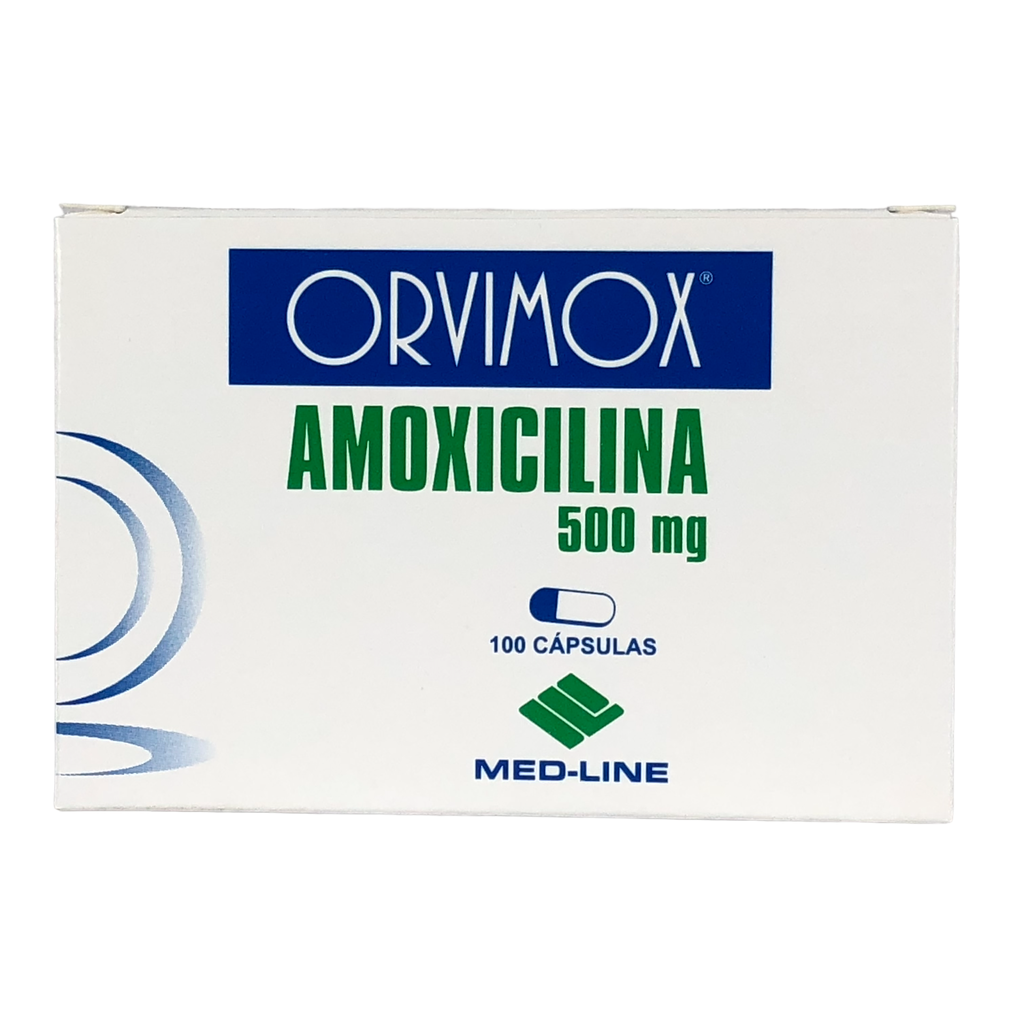 Orvimox (Amoxicilina) 500 Mg Caja x 100 Capsulas (Med-Line)