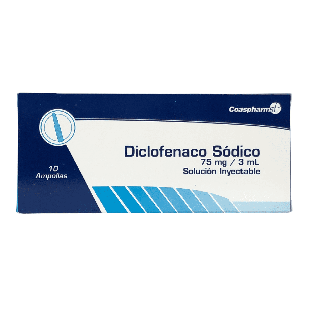 Diclofenaco 75 Mg Solucion Inyectable 3 Ml Caja x 10 Ampulepack Und (Coaspharma)