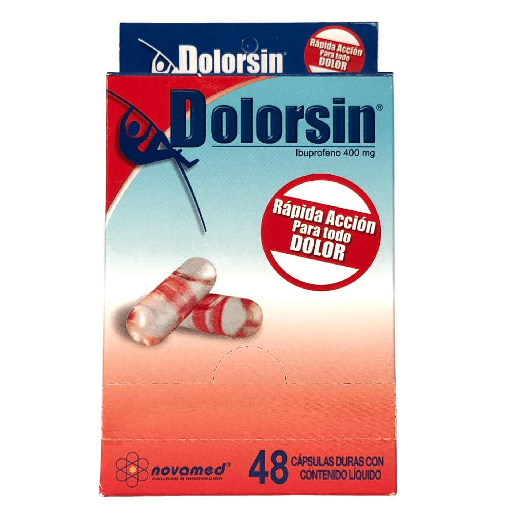 Dolorsin (Ibuprofeno) 400 Mg Caja x 48 Capsulas Und (Novamed)
