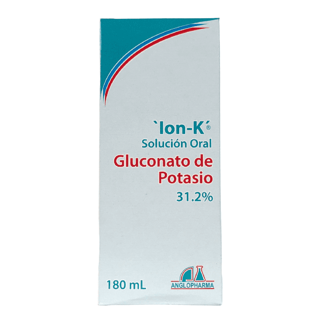 Ion K Elixir (Gluconato de Potasio) Frasco x 180 Ml Und (Anglopharma)