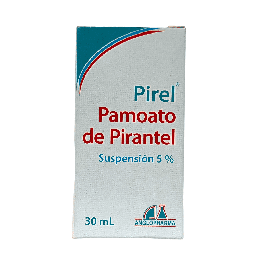 Pirel (Pamoato de Pirantel) Suspension Oral Frasco x 30 Ml Und (Anglopharma)