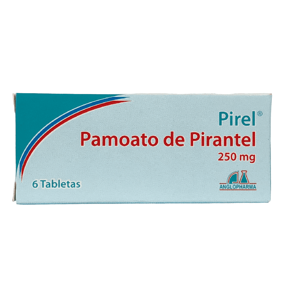Pirel (Pamoato de Pirantel) 250 Mg Caja x 6 Tabletas Und (Anglopharma)